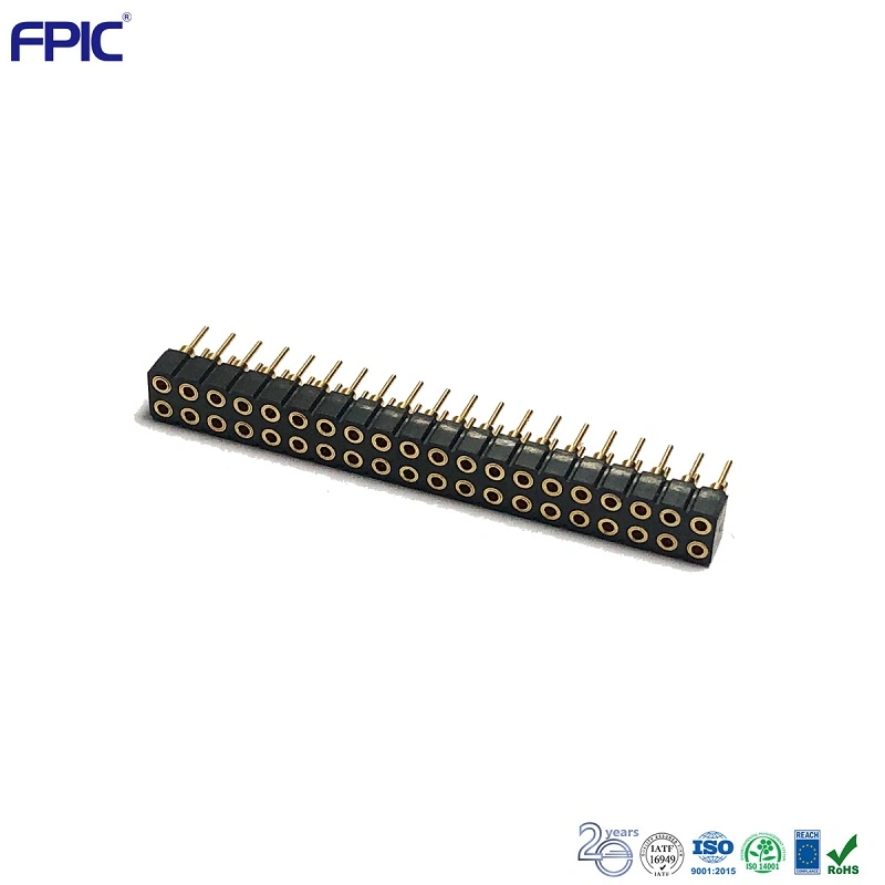 Fpic Pitch 1.27mm 2.0mm 2.54mm Right Angle 90degrees 10p to 100p Male Connector Box Header